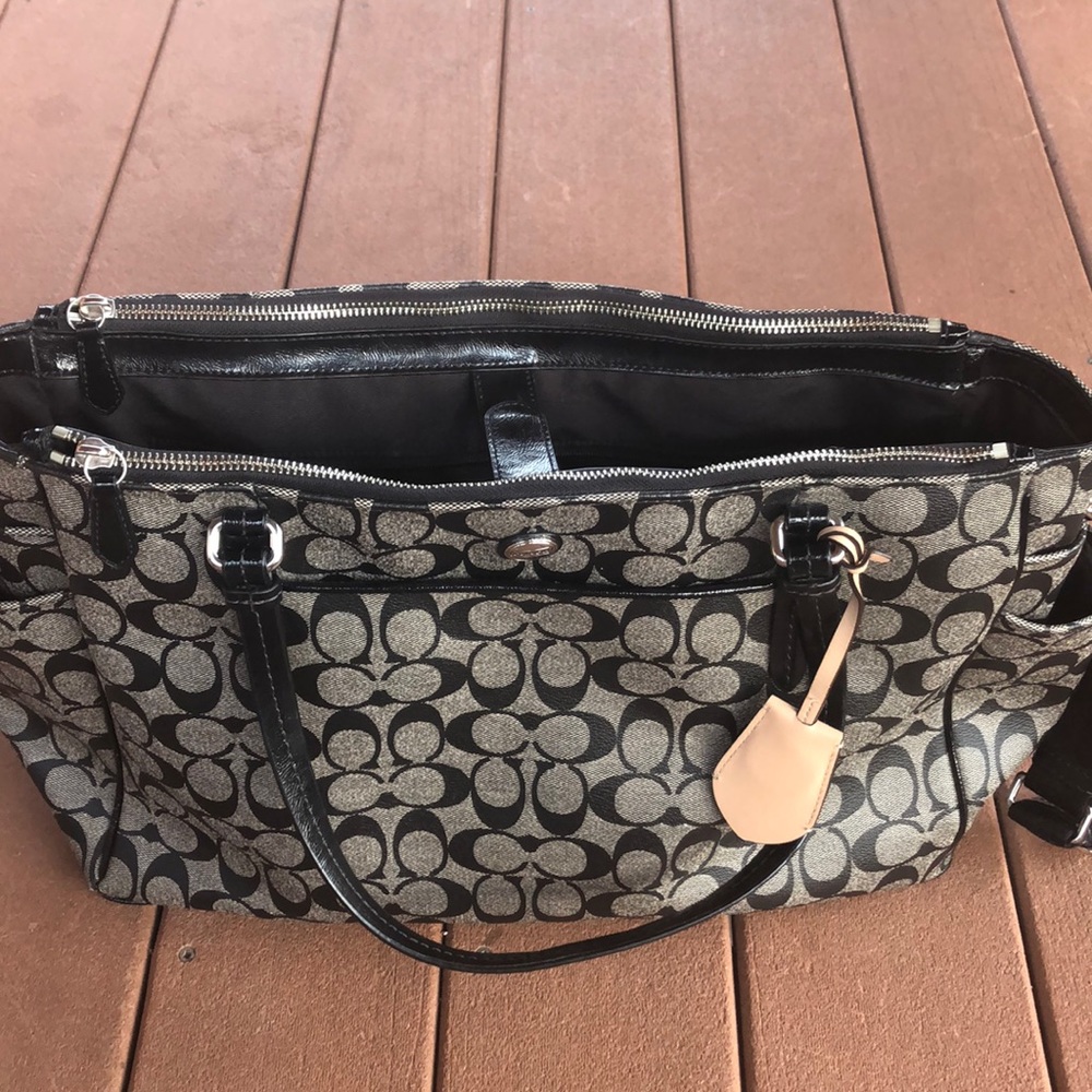 Coach diaper bag black